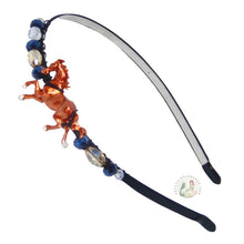 Load image into Gallery viewer, Chestnut Arabian Stallion embellished headband, side-accented with Austrian crystal beads