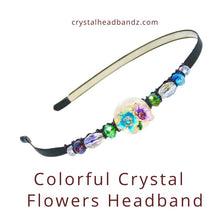 Load image into Gallery viewer, Colorful Crystal Flowers Headband
