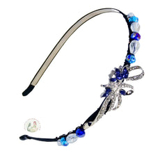 Load image into Gallery viewer, crystal bow embellished opulent headband, accented with Austrian crystal beads, Crystal Bow Headband