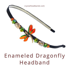 Load image into Gallery viewer, Enameled Dragonfly Headband