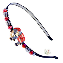 Load image into Gallery viewer, Decorative headband with colorful beads and an elephant on a white background