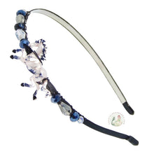 Load image into Gallery viewer, Grey Arabian Stallion embellished headband, embellished with sparkly Austrian crystal beads