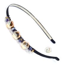 Load image into Gallery viewer, flexible headband embellished with sparkly amber crystal beads, Ice Crystals Headband