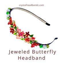 Load image into Gallery viewer, Jeweled Butterfly Headband