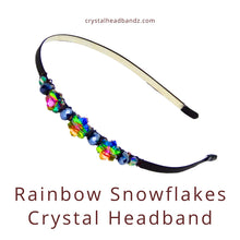 Load image into Gallery viewer, Rainbow Snowflakes Crystal Headband