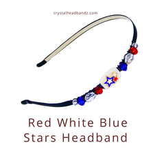 Load image into Gallery viewer, Red White Blue Stars Headband
