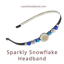 Load image into Gallery viewer, Sparkly Snowflake Headband