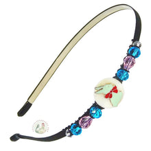 Load image into Gallery viewer, blue bunny embellished flexible headband accented with Czech crystal beads, Cute Bunny Headband