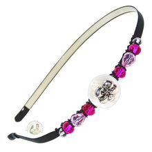 Load image into Gallery viewer, delicate cherry blossom flower embellished no-pinch headband, accented with Czech crystal beads. Cherry Blossom Headband