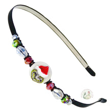Load image into Gallery viewer, sparkly Mr. Grinchy embellished flexible headband, accented with Austrian crystal beads, Grinchy Christmas Headband