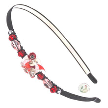 Load image into Gallery viewer, enameled red dragon decorated flexible headband, side accented with fancy crystal beads. Little Dragon Headband