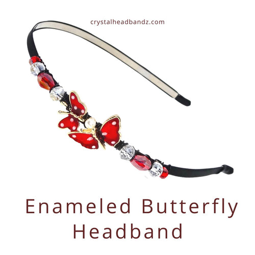 Enameled Butterfly Headband