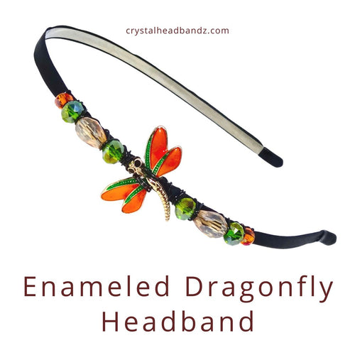 Enameled Dragonfly Headband
