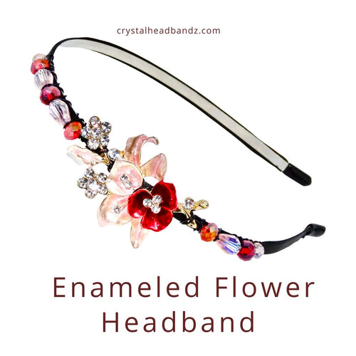 Enameled Flower Headband
