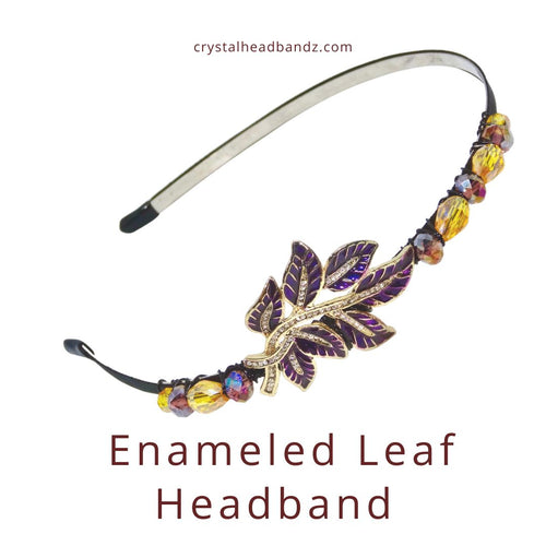 Enameled Leaf Headband
