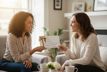 Load image into Gallery viewer, Gift certificate with a gold bow on a white background
