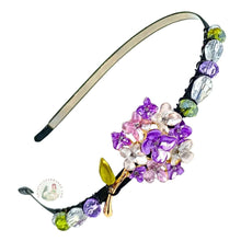 Load image into Gallery viewer, Decorative headband with colorful beads and flowers on a white background
