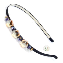 Load image into Gallery viewer, flexible headband embellished with sparkly amber crystal beads, Ice Crystals Headband
