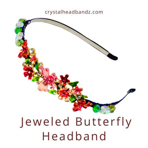 Jeweled Butterfly Headband