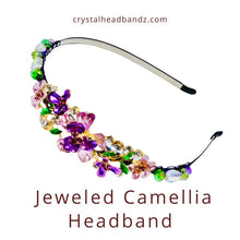 Load image into Gallery viewer, Jeweled Camellia Headband
