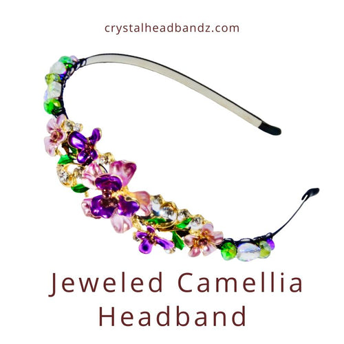 Jeweled Camellia Headband