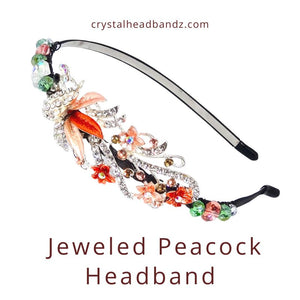 Jeweled Peacock Headband