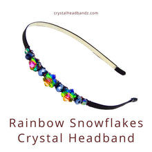 Load image into Gallery viewer, Rainbow Snowflakes Crystal Headband
