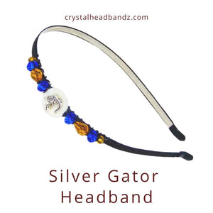 Silver Gator Headband