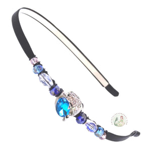 flexible headband embellished with a sparkly dolphin centerpiece, accented with beautiful Austrian crystal beads, Sparkly Dolphin Headband