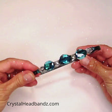 Load and play video in Gallery viewer, Aqua Crystal Beads Headband
