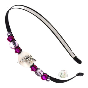 fairy, pixie, fae embellished flexible headband, accented with Czech crystal beads, Cute Fairy Headband