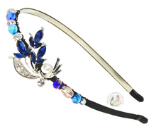 Load image into Gallery viewer, crystal Nile Lily embellished flexible headband, accented with sparkly Austrian crystal beads, Nile Lily Headband
